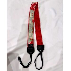MOD Floral Camera Strap Red Plush Padded DSLR Mirrorless Adjustable Strap